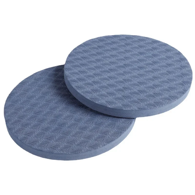 2PCS Set Portable Small Round Knee Pad Yoga Mats Flat Support - detail view