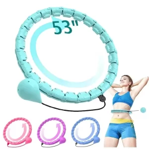 Weighted Hula Hoop 47" – 24 Detachable Links, Smart Fitness Hoop