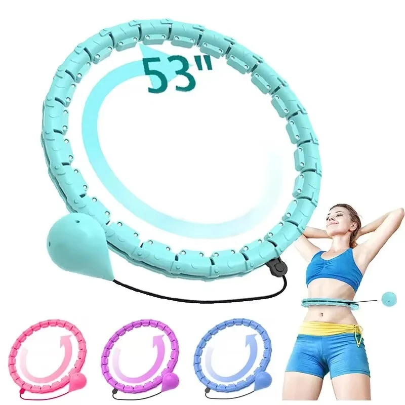 Weighted Hula Hoop 47" – 24 Detachable Links, Smart Fitness Hoop