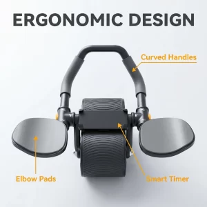 3-in-1 Ab Roller Wheel with Knee Pad – Core Workout Trainer