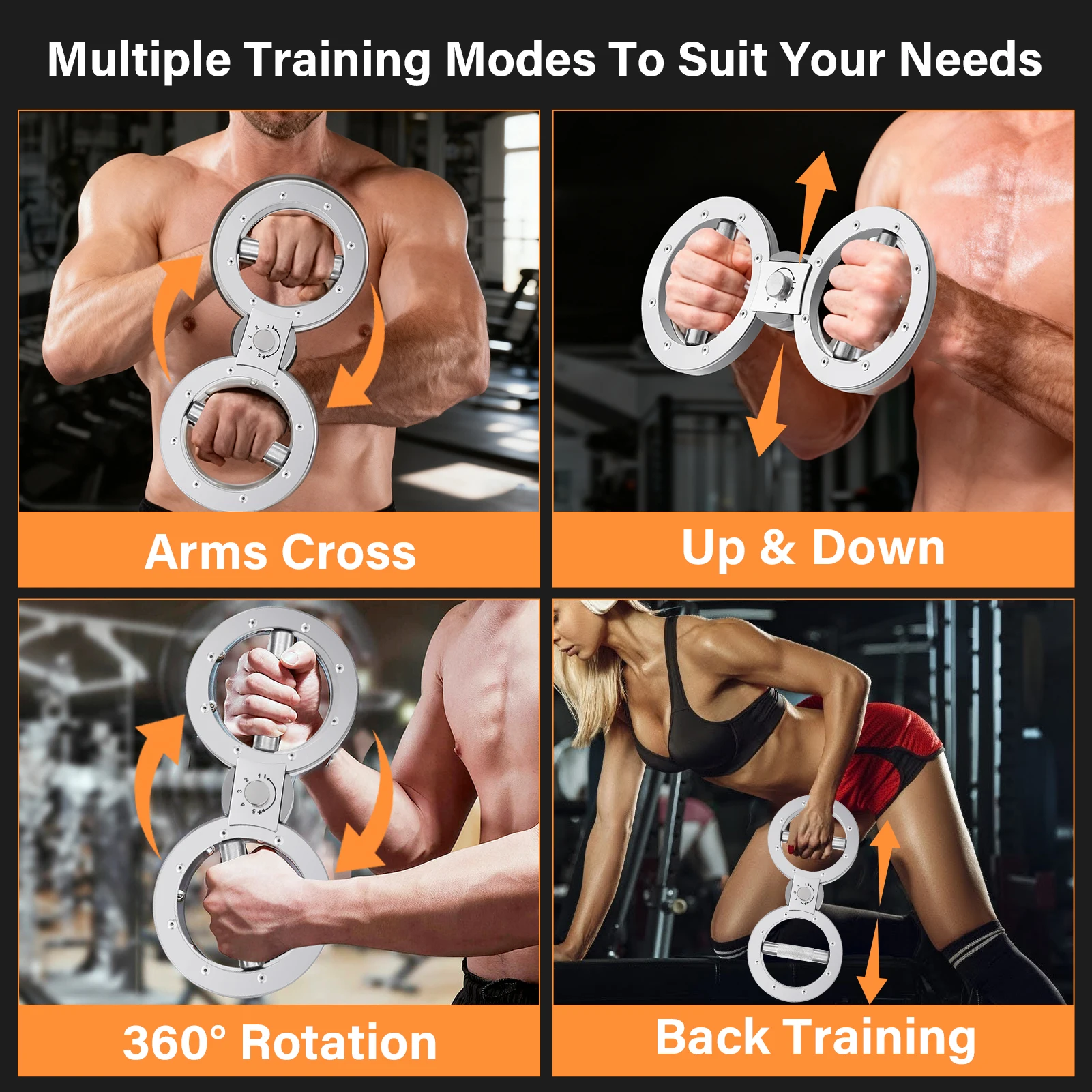 Adjustable Grip Strength Trainer 8-15lb – Rotational Forearm Exerciser - alternate view