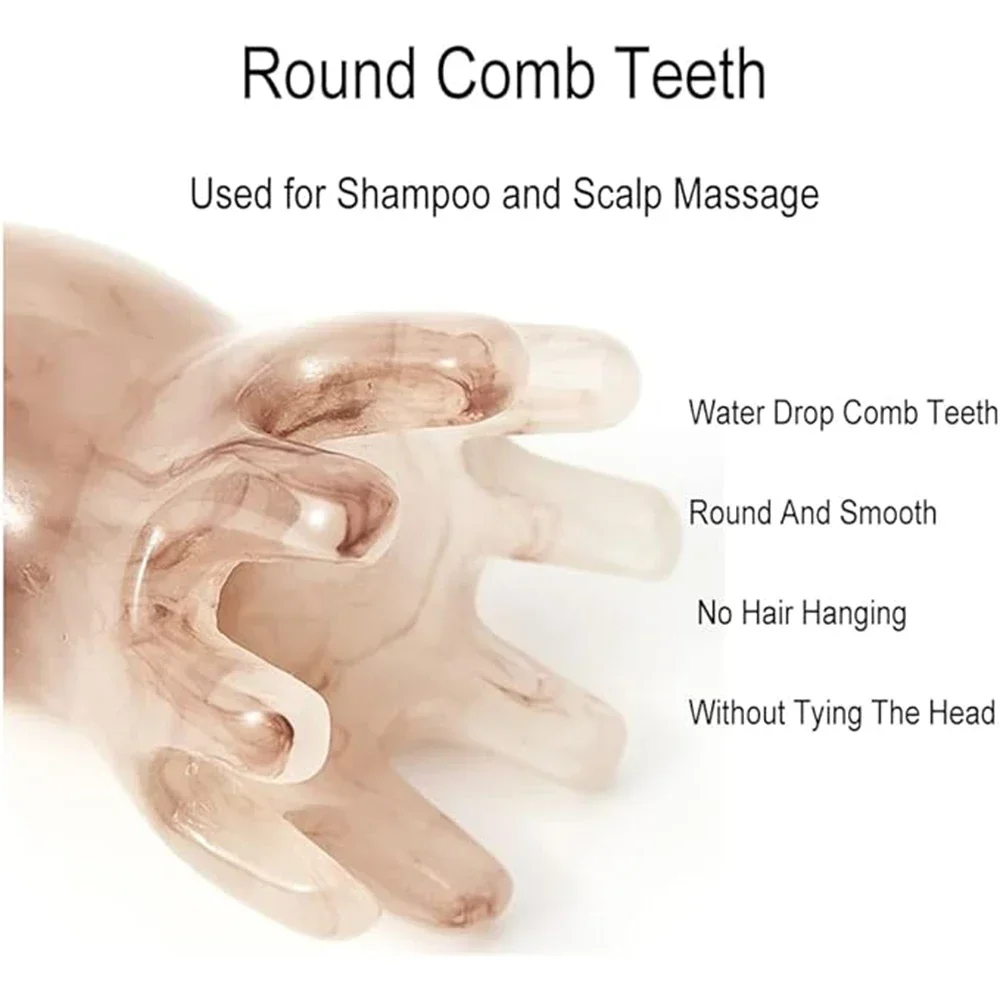 Wide Tooth Scalp Massage Comb – Meridian Acupoint Head Massager - alternate view