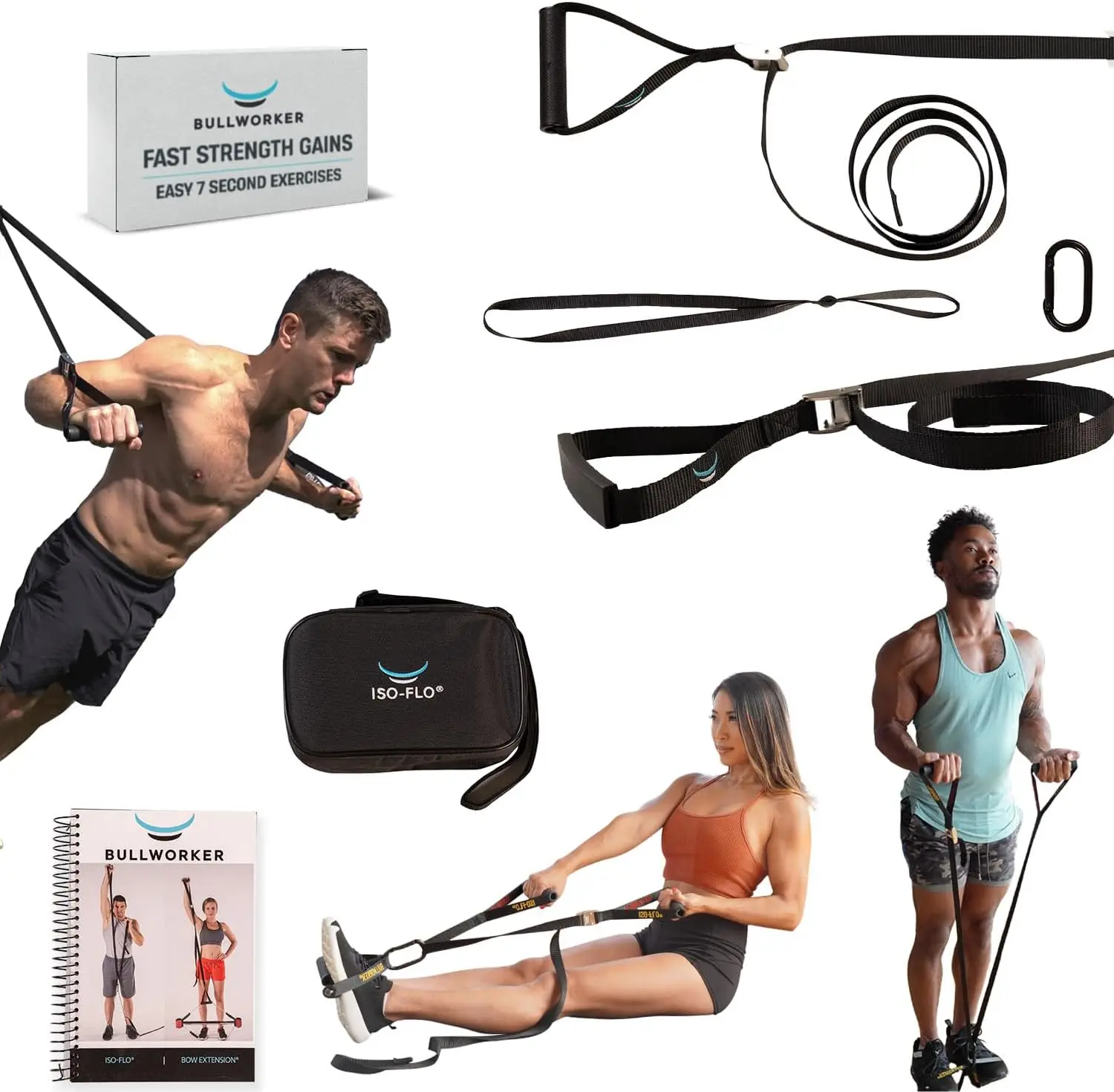 ISO-FLO Isometric Suspension Trainer – Straps & ResiBands for Calisthenics - color options
