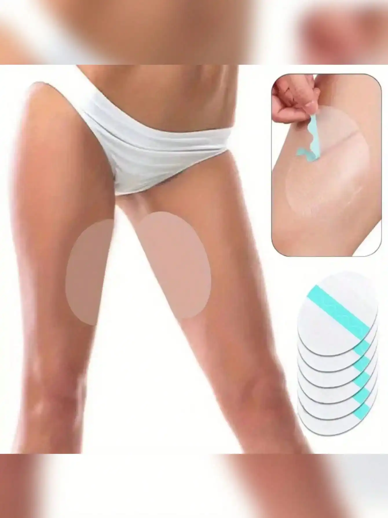 Anti-Chafe Thigh Patches (10-Pack) – Invisible Inner-Thigh Friction Guards - packaging