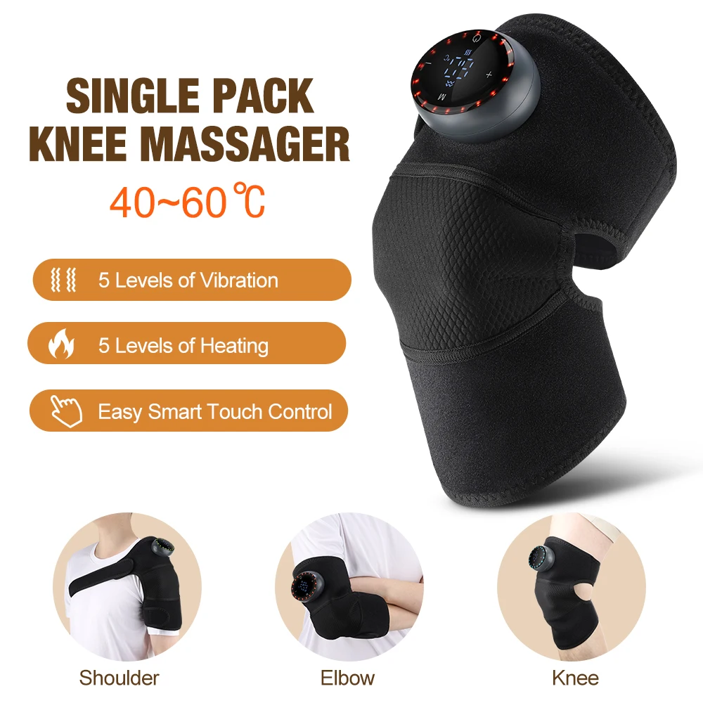 Electric Heated Knee Massager – Vibration & Heat Therapy Knee Pad - view 14