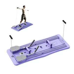 4-in-1 Foldable Pilates Board – Home Exercise Wheel Trainer
