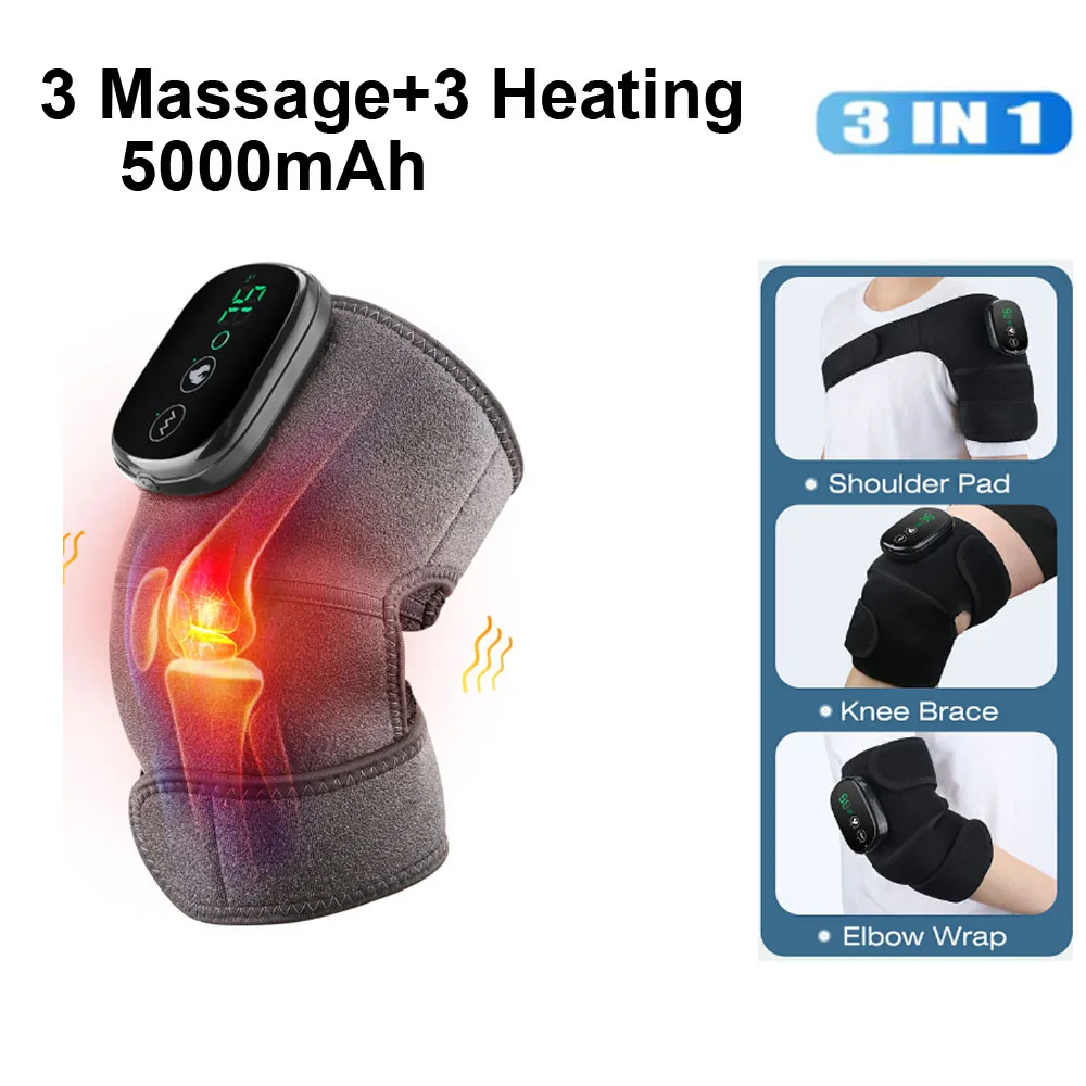 Electric Heated Knee Massager – Vibration & Heat Therapy Knee Pad - side view