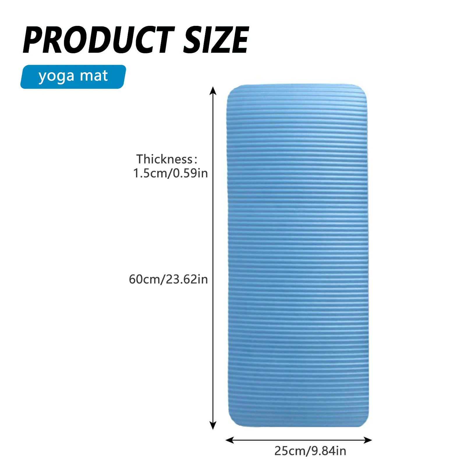 NBR Knee & Elbow Pad 60x25x1.5cm - Thick Cushion for Yoga & Planks