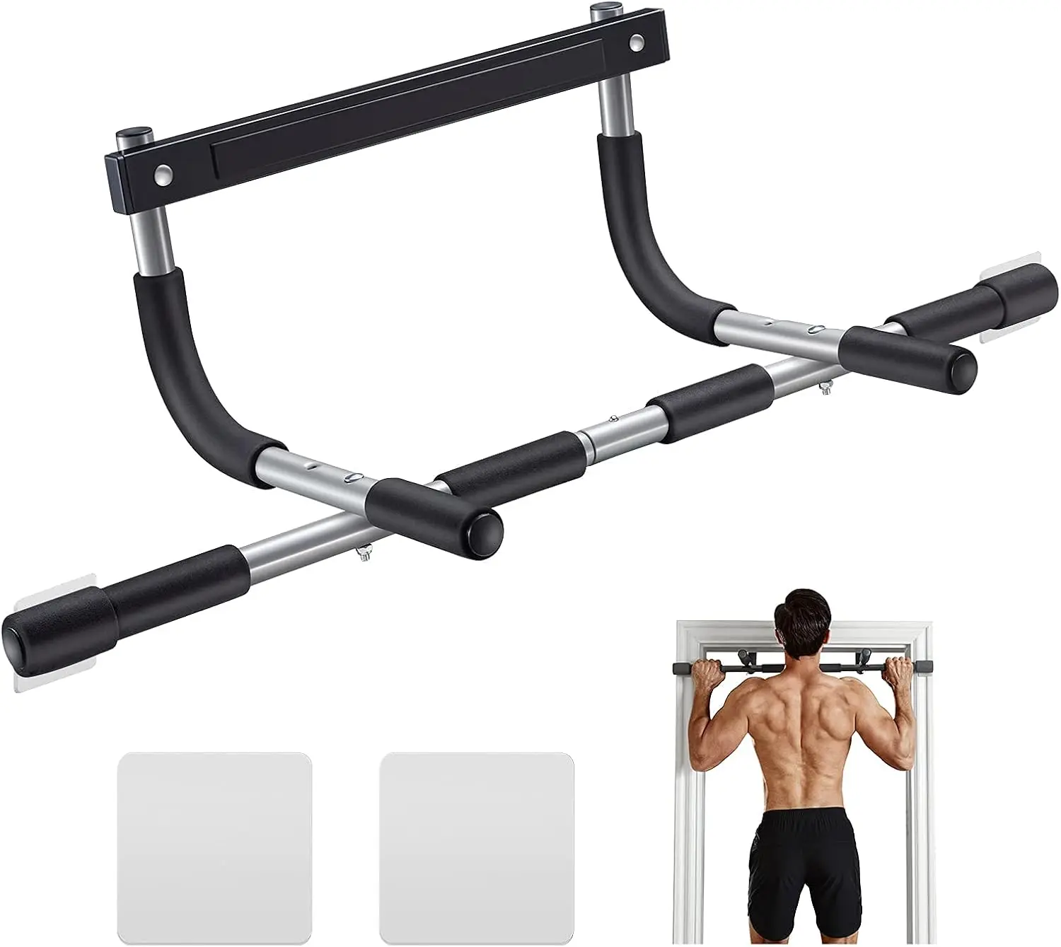 Multi-Grip Doorway Pull-Up Bar – 440 lb Capacity, Heavy Duty Steel
