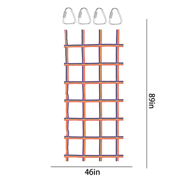 Climbing Cargo Net 89" x 46" – Polyester Rope Ladder for Ninja & Swing Sets - color options
