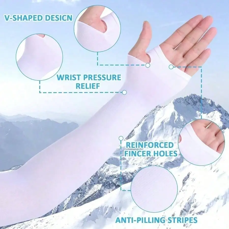 Cooling Compression Arm Sleeves 4 Pairs – Tattoo Cover & Sports Sleeves - size and dimensions