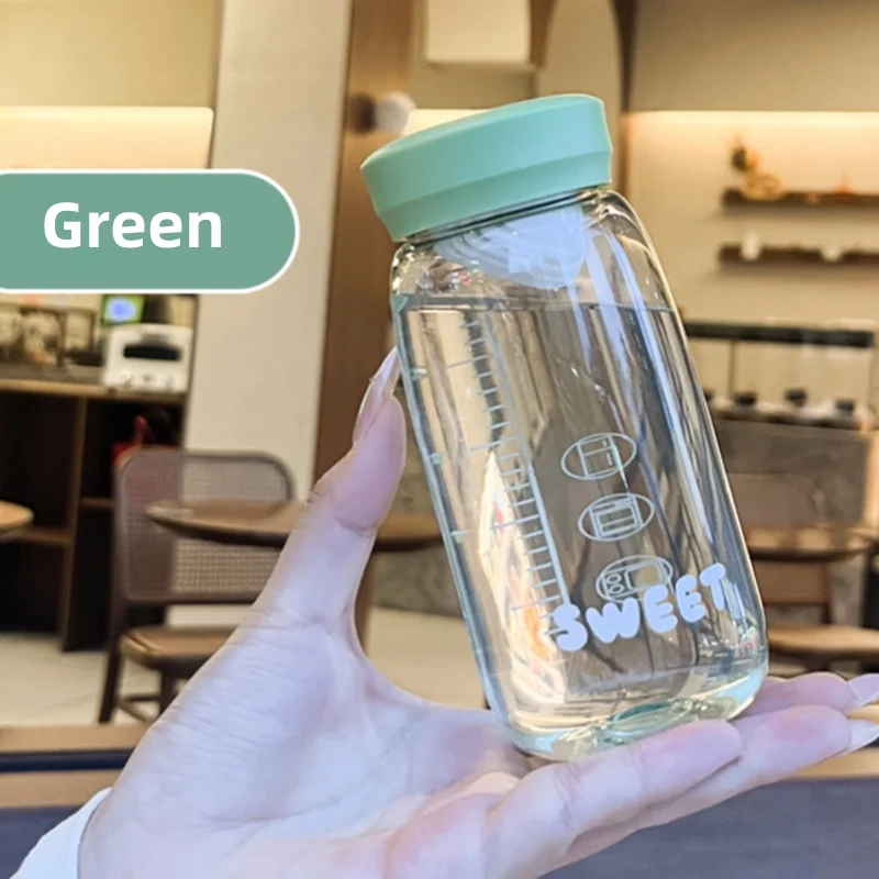 Simple and fresh mini water cup heat-resistant anti drop portable plastic - side view