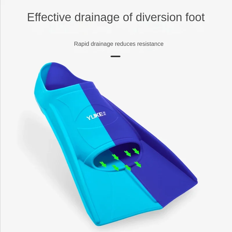 Silicone Swim Training Fins – Short Blade Fins for Kick Technique & Snorkelling - alternate view