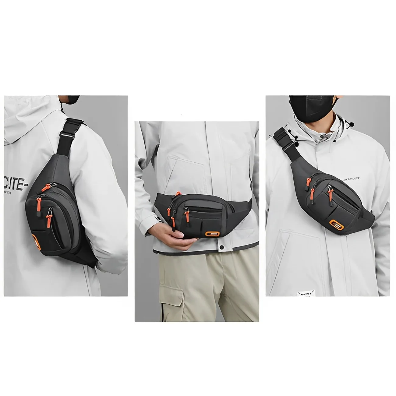 Waterproof Oxford Waist Bag – Large-Capacity Running & Cycling Fanny Pack - color options