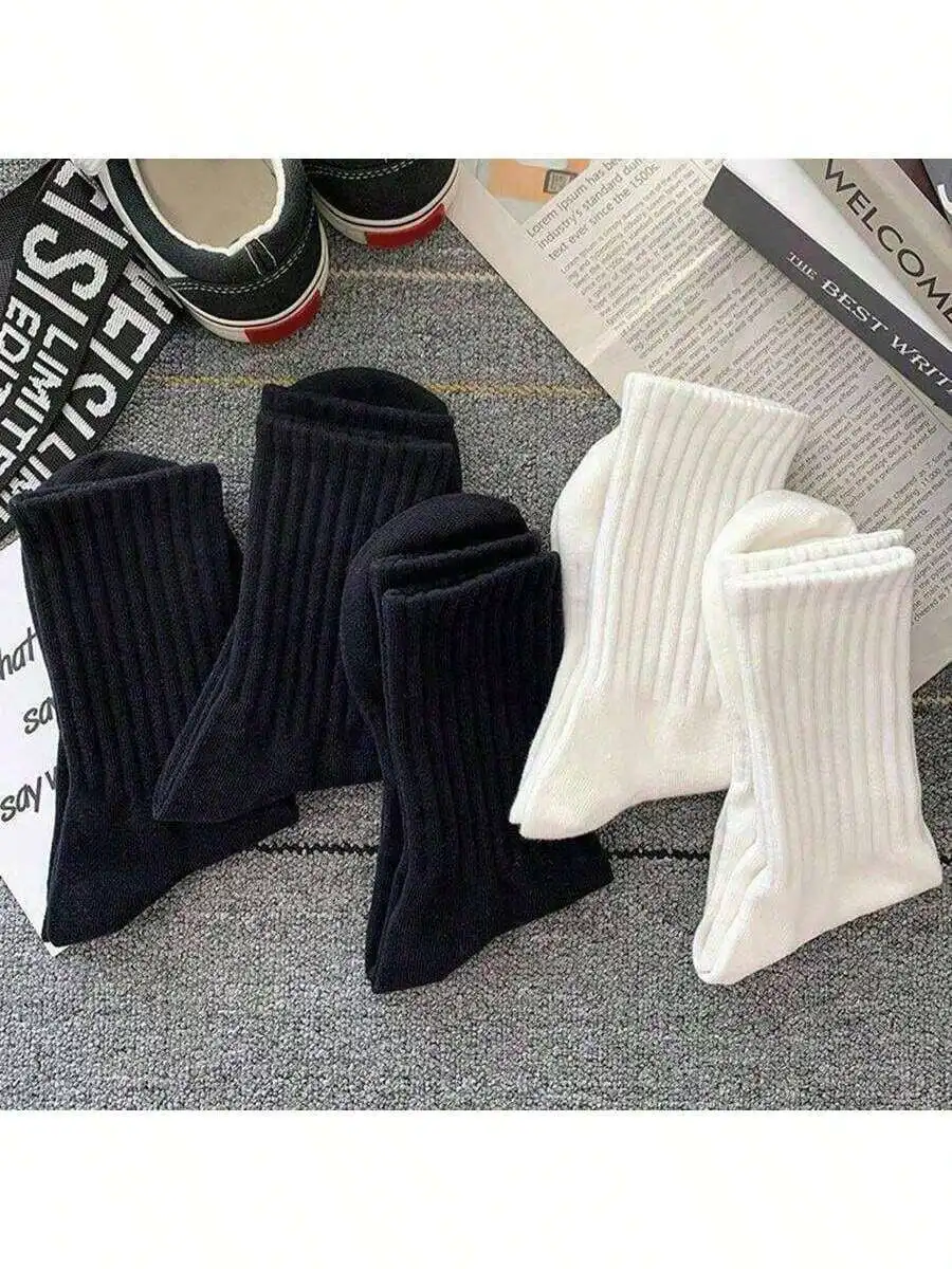 Mid-Calf Sports Socks – Odor-Resistant Moisture-Wicking Cushioned Socks - color options