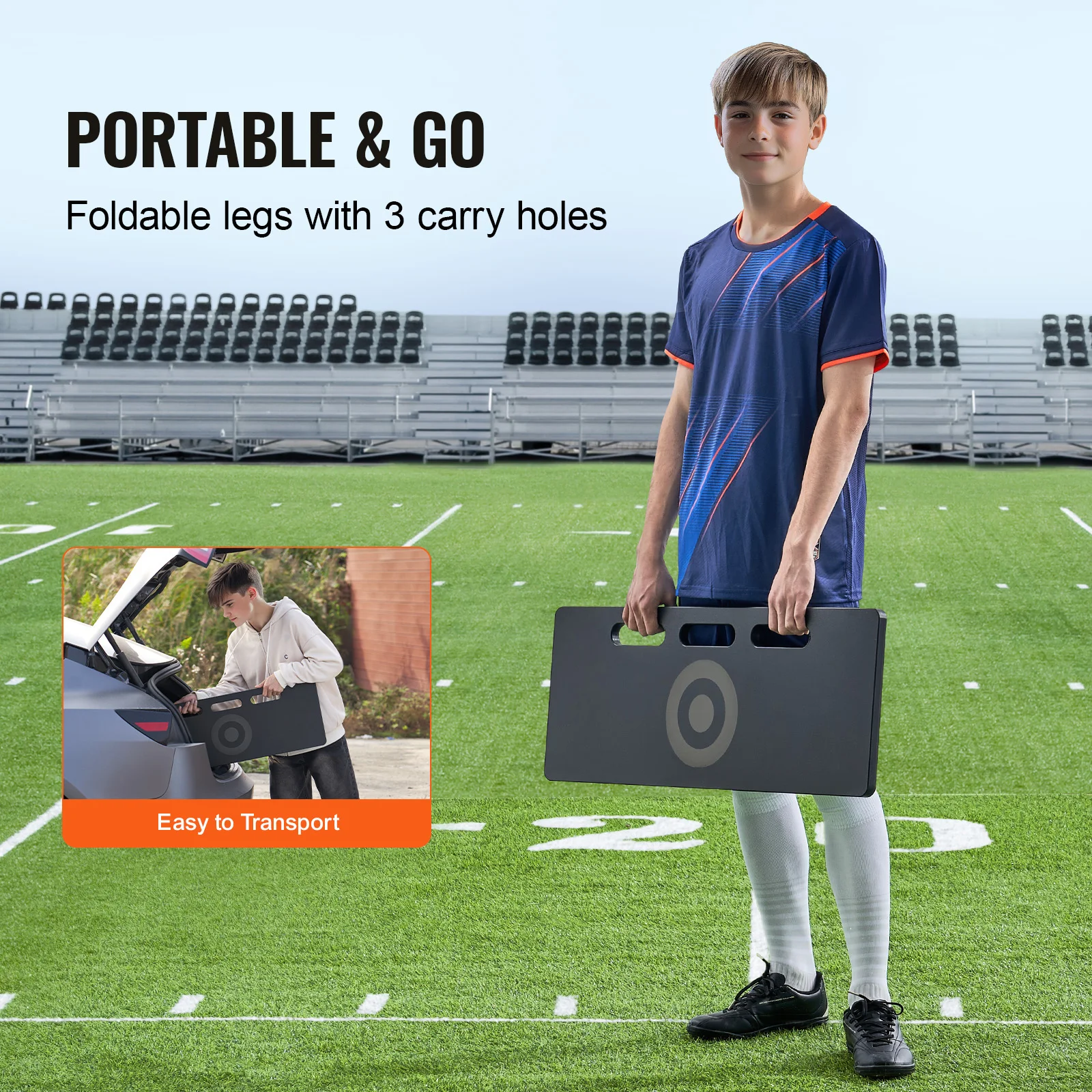 Succe Buy Soccer Rebounder Board Portable Wall with 2 Angles Rebound - color options