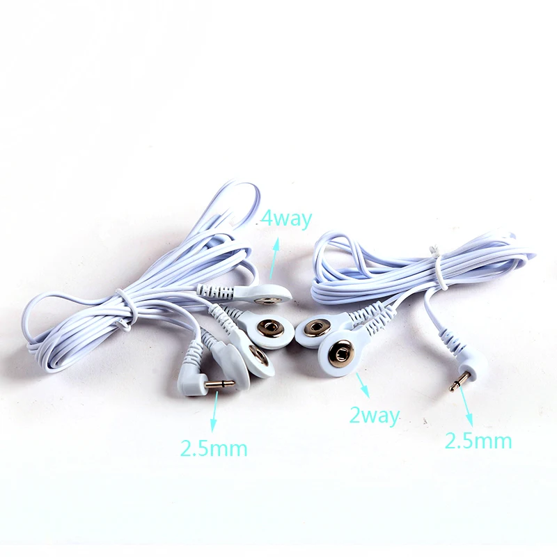 TENS Electrode Lead Wires – Replacement Jack Cables for EMS Units - alternate view