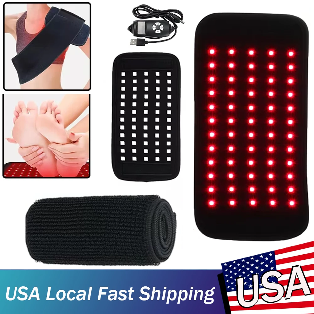 Infrared Light Therapy Pad – Portable Heat Wrap for Back, Knee, Hands & Feet