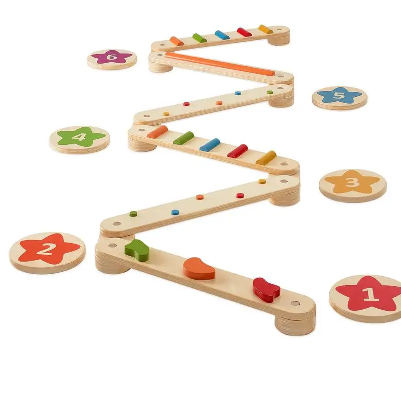 Wooden Balance Stepping Stones Set of 6 – Kids Coordination & Balance - in use