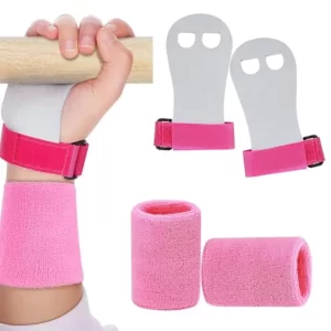 Gymnastics Hand Grips with Wrist Support – Palm Protection for Bar Work (2pcs)