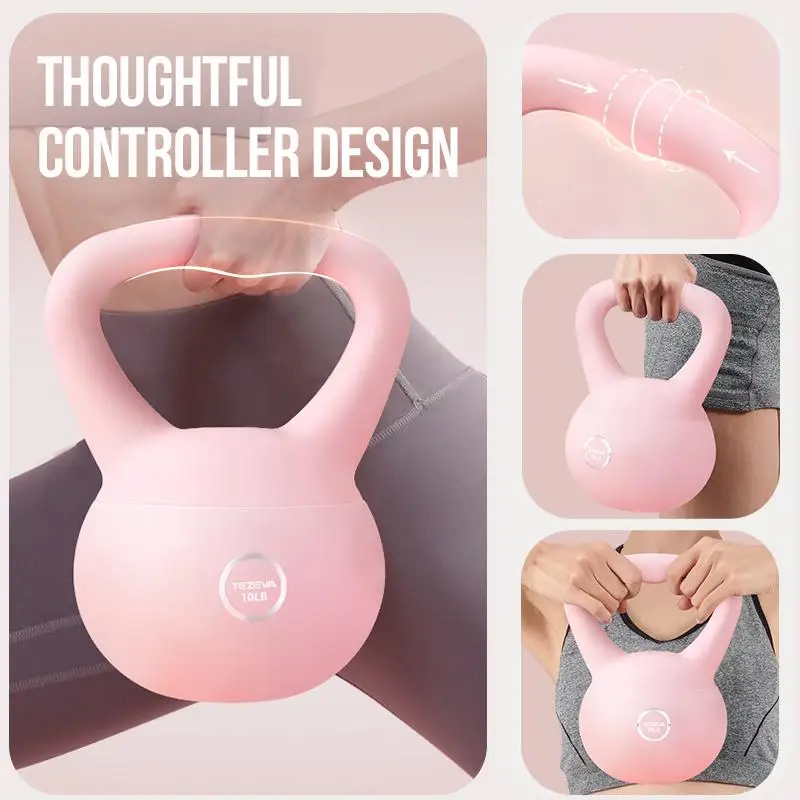 Soft Kettlebell with Handle – Sand-Filled Kettlebell for Home Training - in use