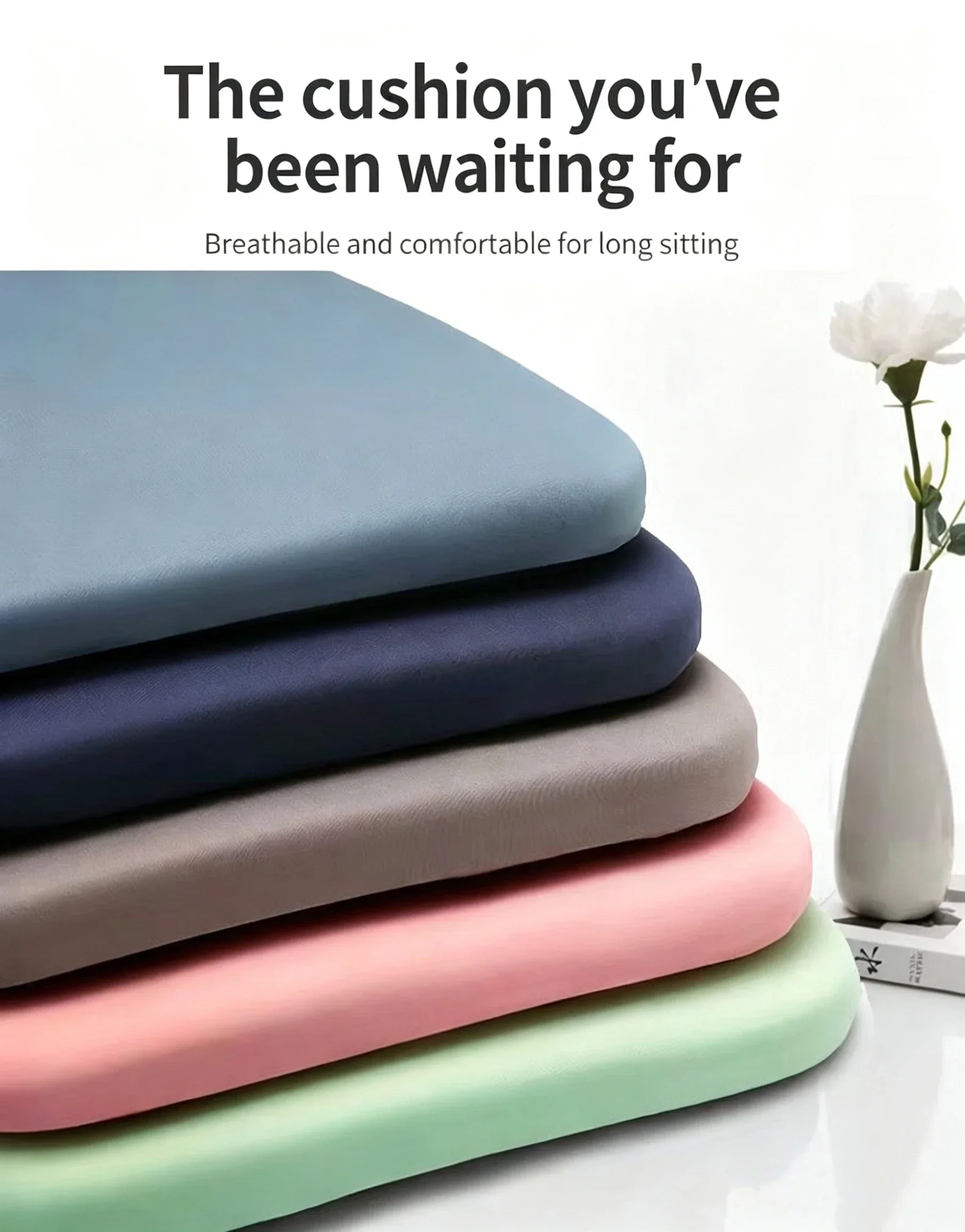 Thick Memory Foam Seat Cushion – Office Chair & Car Pad for Long Sitting - in use