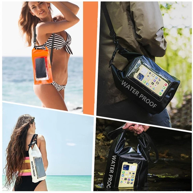 Waterproof Marine Dry Bag 2L / 5L – Roll-Top PVC Bag for Kayaking, Surf & Beach - color options