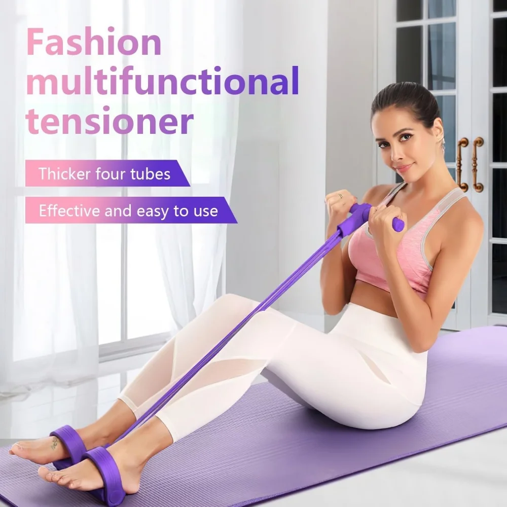 21-Piece Resistance Band Set with Foot Pedal & Ankle Straps – Home Gym Kit - alternate view