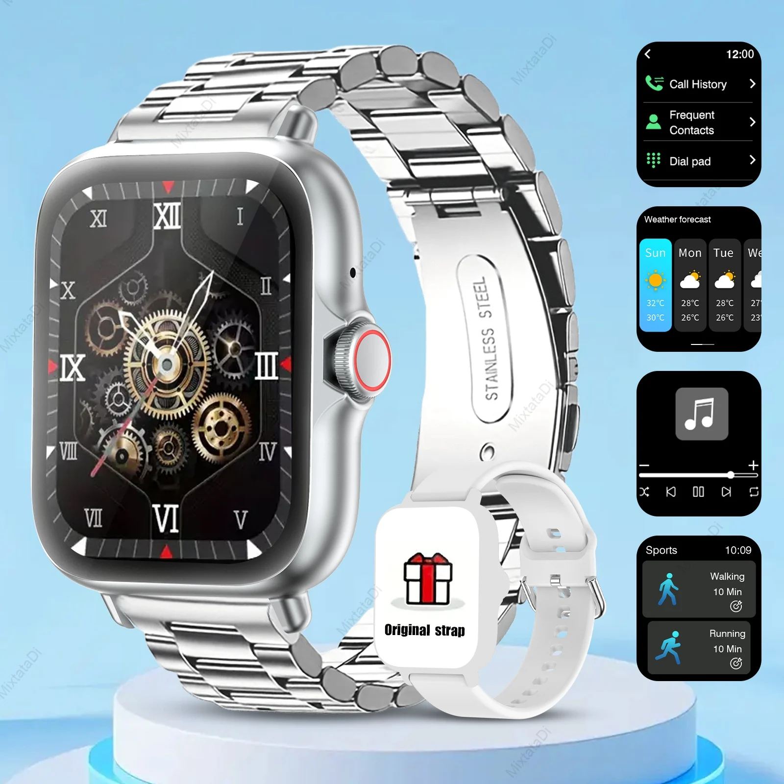 1.83" Smart Watch – Sleep Tracking, Step Counter, Call & Message Alerts (iPhone & Android) - texture detail
