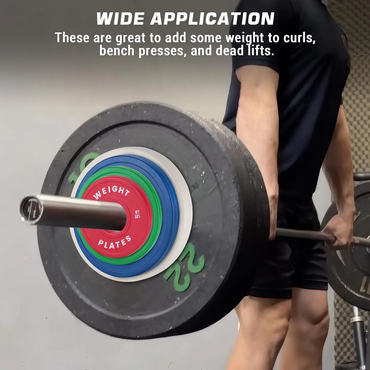 Fractional Weight Plates 1.25-10lb Pair – Micro Loading for Barbell Lifts - close-up detail