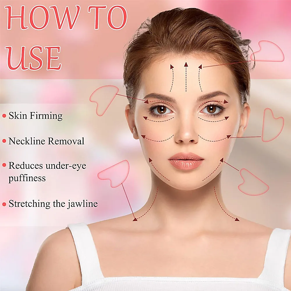 Rose Quartz Gua Sha Board – Heart-Shaped Facial Scraping Tool - packaging