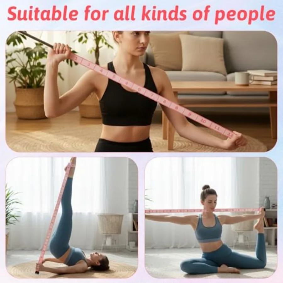 12-Loop Yoga Stretching Strap – Multi-Loop Flexibility Band - color options