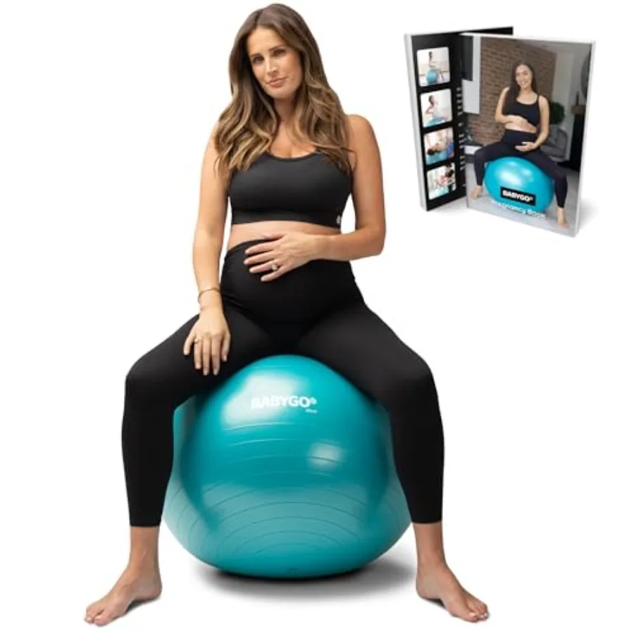 Birthing Ball with Guide Book – Pregnancy Yoga, Labour & Postnatal Exercise Ball
