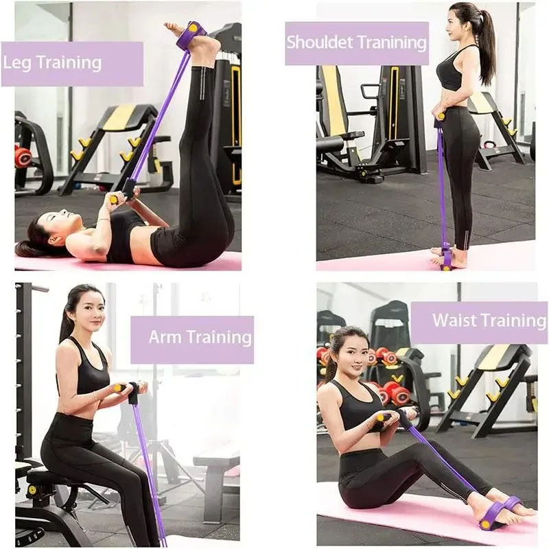 Resistance Band Set with Handles – 4 Tubes for Full-Body Home Training - size and dimensions