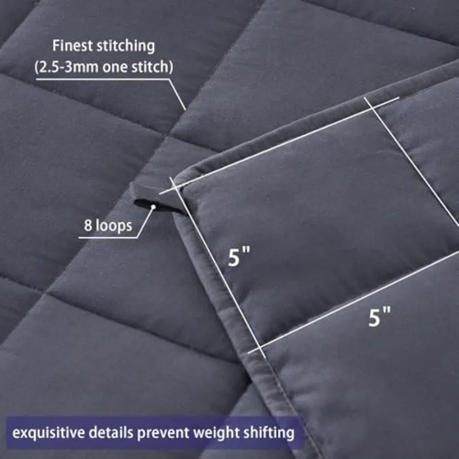 Cooling Weighted Blanket 20 lbs, 60x80 – Deep Pressure Sleep Blanket - color options