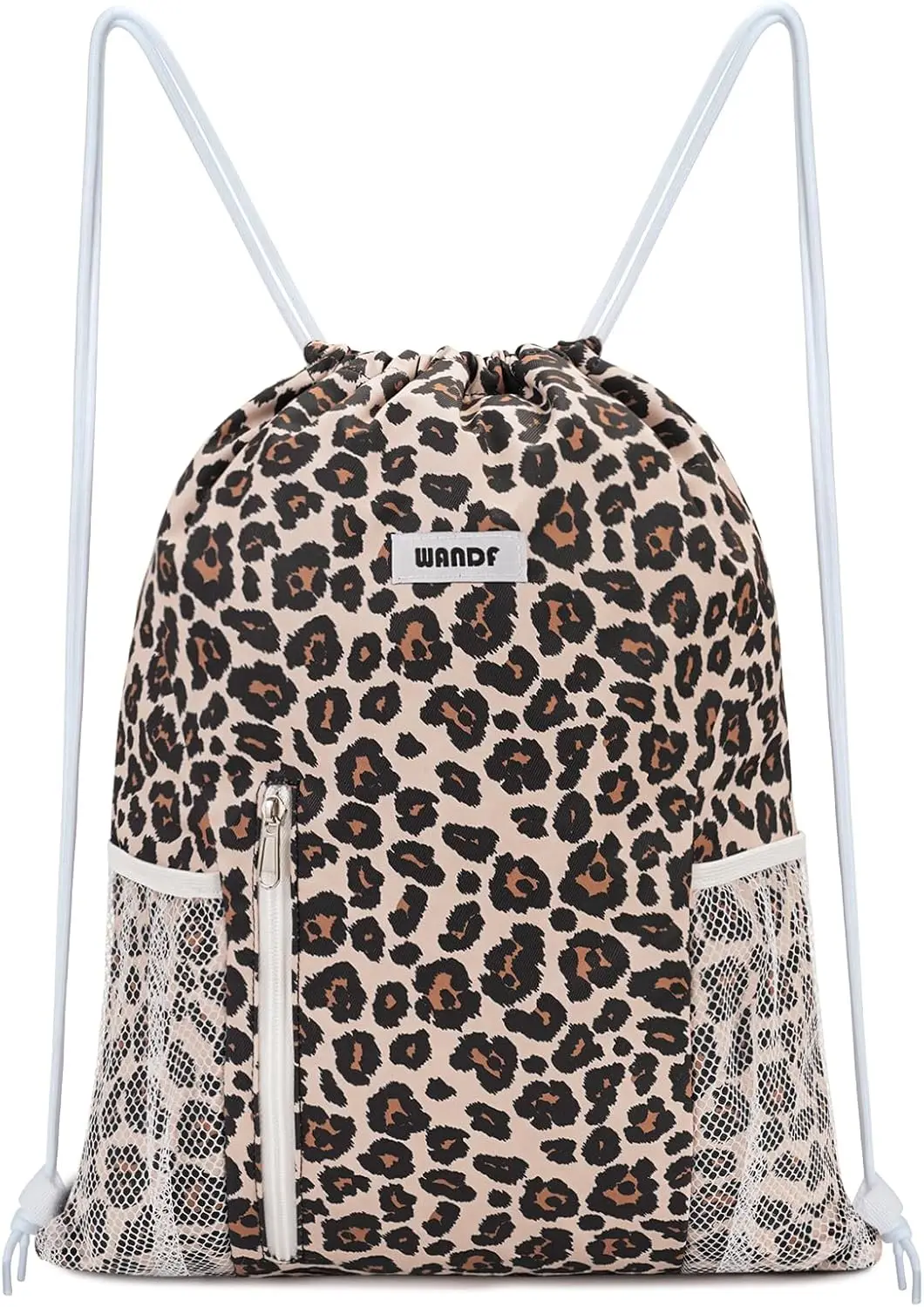 Drawstring Backpack Sports Gym Sackpack with Mesh Pockets Water Resistant String - texture detail