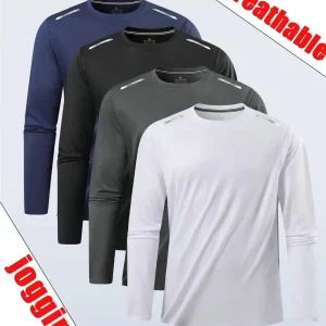 Men's Long Sleeve Compression Top – Quick-Dry Moisture-Wicking Base Layer