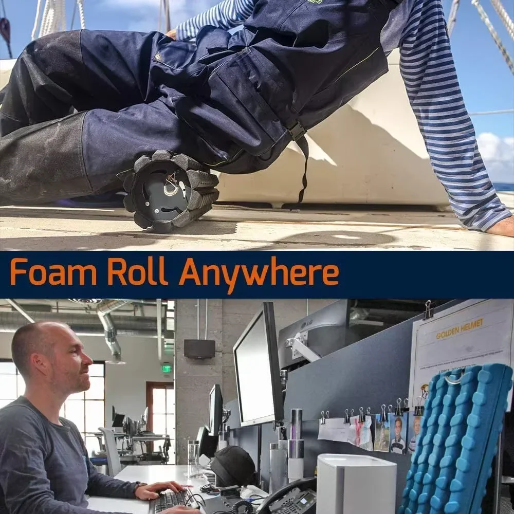 Collapsible Travel Foam Roller – Packable Muscle Recovery & Back Roller - size and dimensions