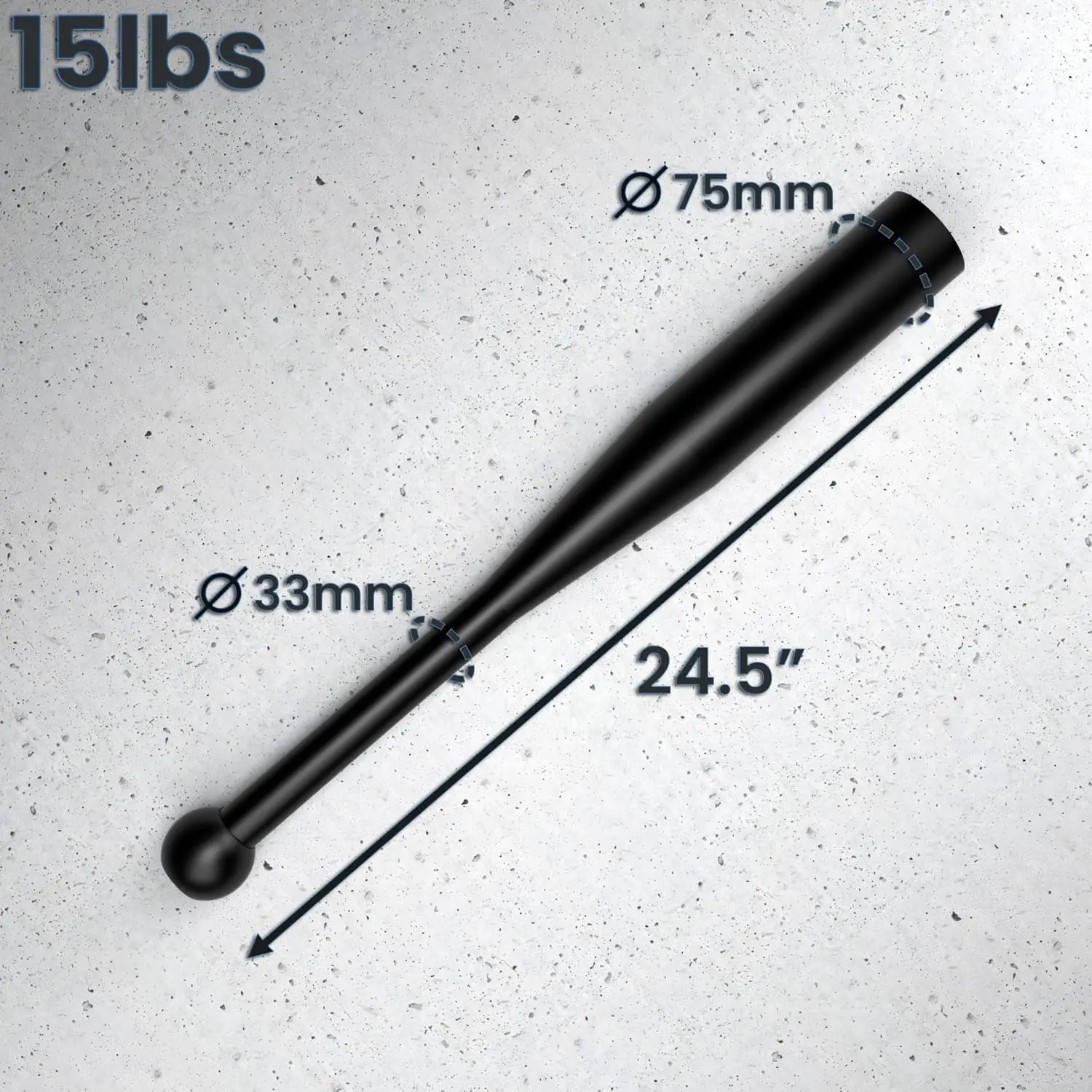 Steel Indian Clubs (Sold in Pairs) – Grip, Forearm & Shoulder Mobility - alternate view