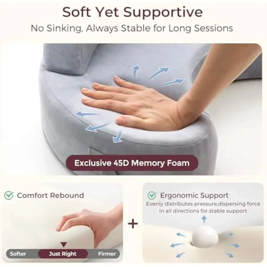 Momcozy CozyPro Nursing Pillow – Firm Memory Foam Lumbar & Arm Support - color options