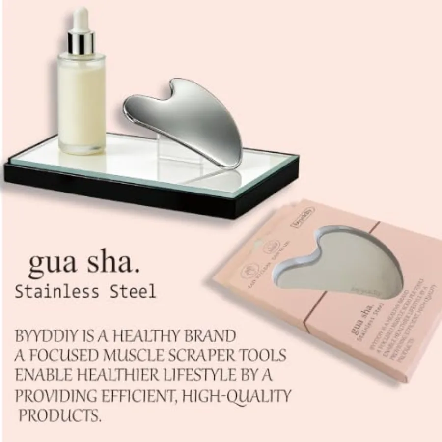 Stainless Steel Gua Sha Tool – Contoured Scraper for Face, Body & Muscles - color options