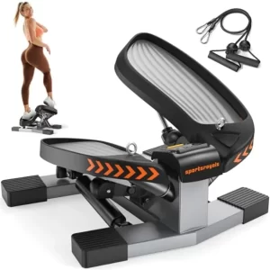 Mini Stair Stepper with Resistance Bands – Twist Stepper, 350lb Capacity