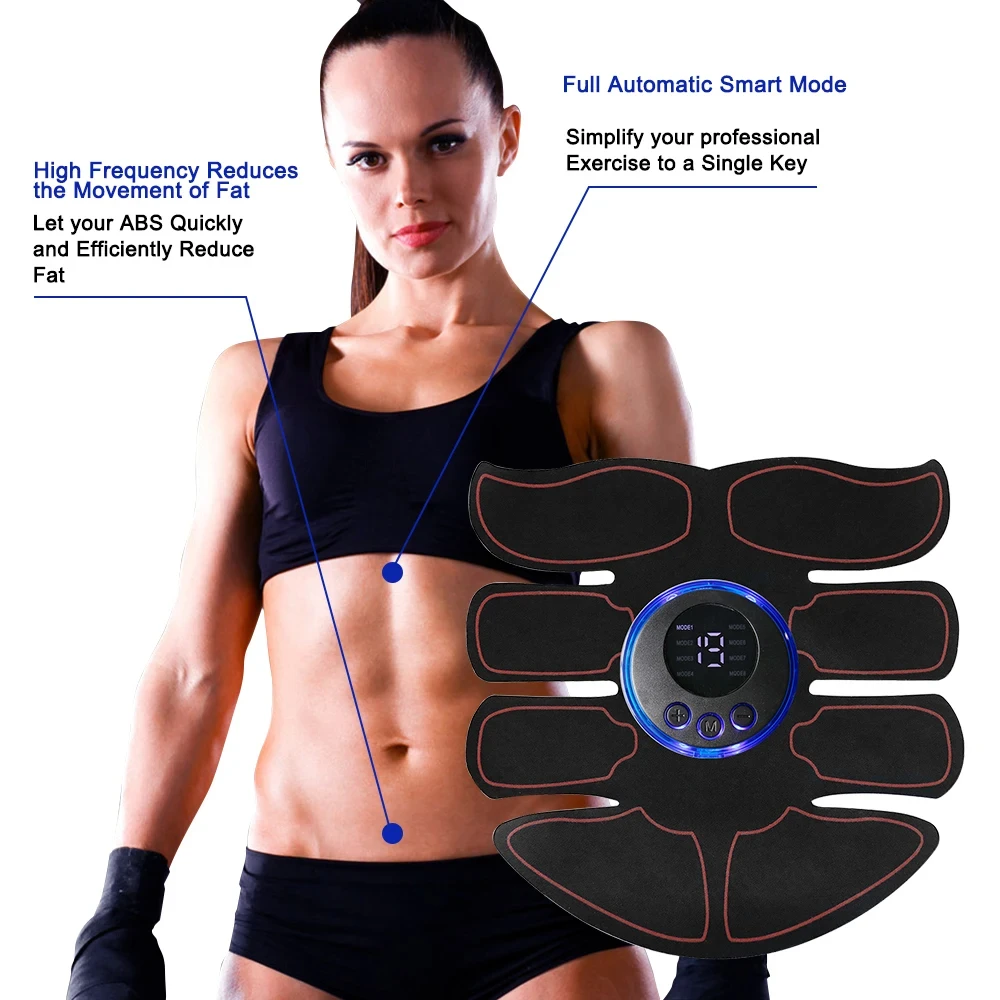 Portable EMS Abs Trainer – ABS Muscle Stimulator Fitness Belt - size and dimensions