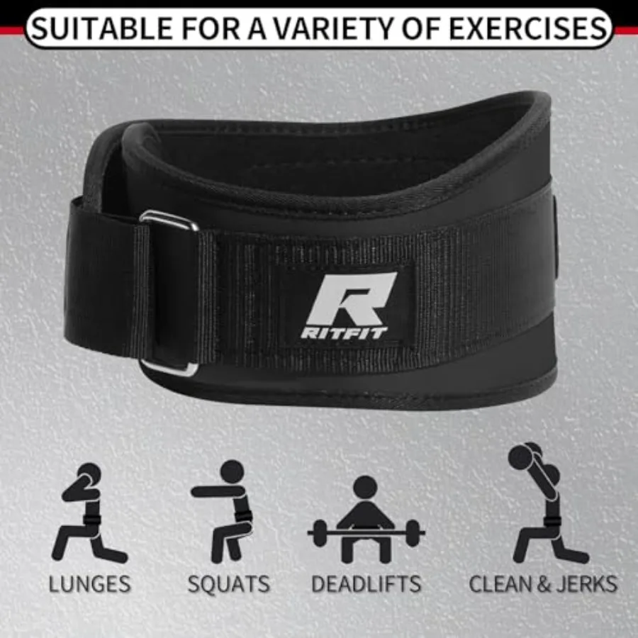 6-Inch Weight Lifting Belt – Squat, Deadlift & Overhead Support Belt - alternate view