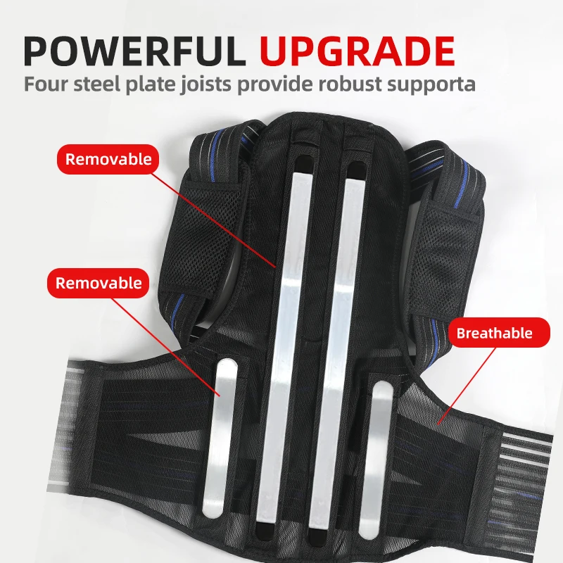 Adjustable Back Support Posture Corrector – Lumbar & Shoulder Brace - alternate view