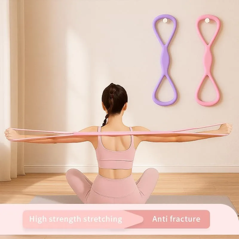 Resistance Bands with Handles Figure 8 Band Elastic Fitness Exercise for - color options