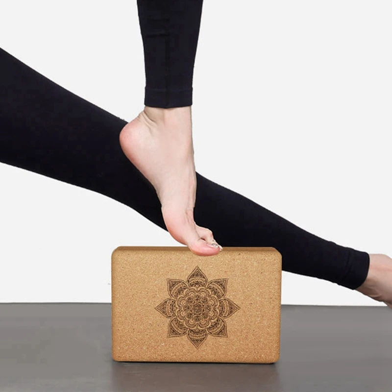 Cork Yoga Block – Natural Cork Brick for Stretching, Alignment & Support - size and dimensions