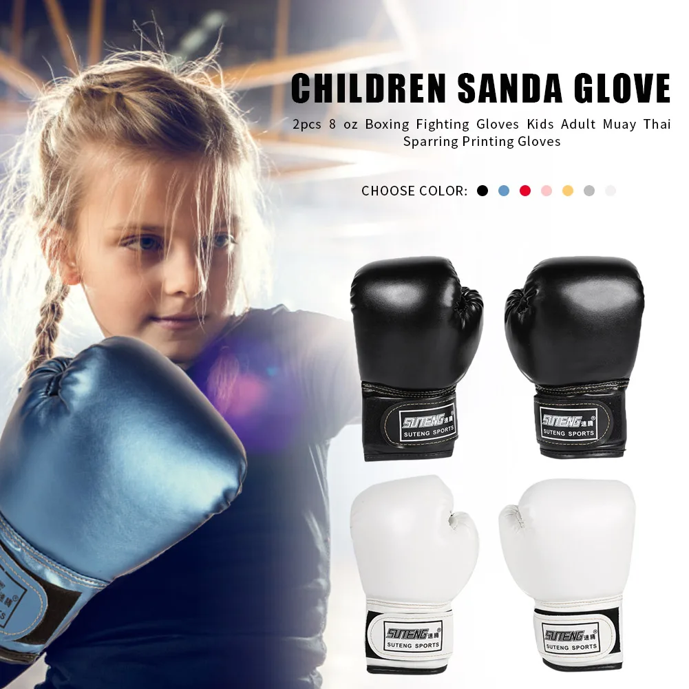 Kids Boxing Gloves – Padded Junior Training Mitts for Pad & Bag Work - in use