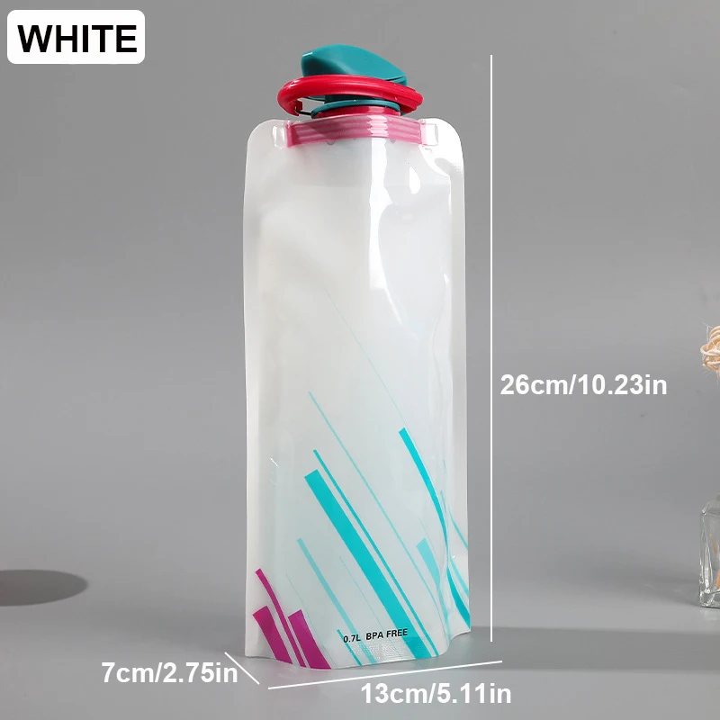 Outdoor Cycling Sports Water Bottle Mountaineering Portable Cup PE Plastic Folding - packaging