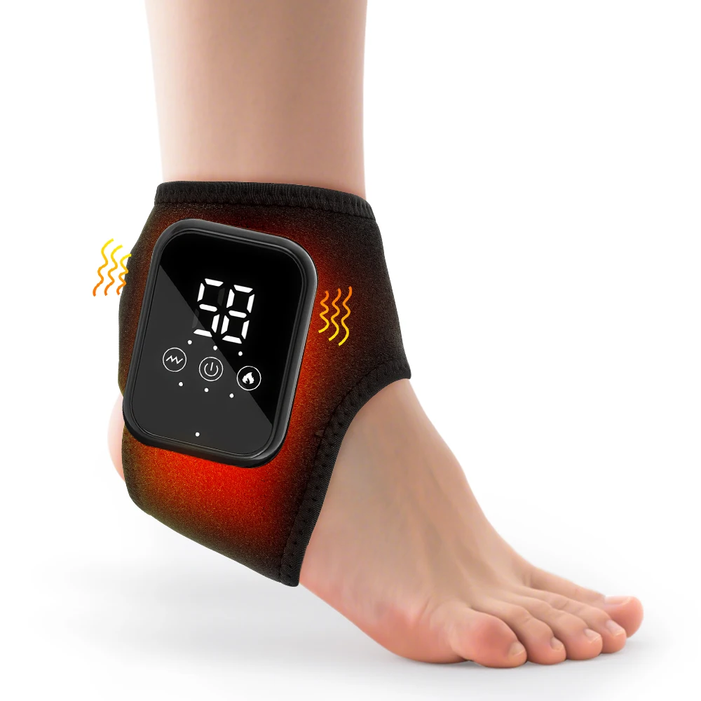 Heated Ankle Brace Massager – Cordless Rechargeable Ankle Wrap